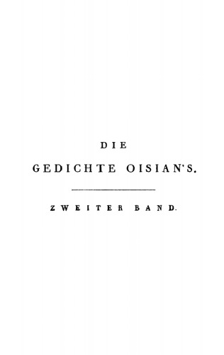 Die Gedichte Oisian's: Band 2