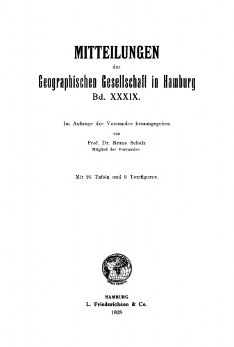 Mitteilungen der Geographischen Gesellschaft in Hamburg, Band 39