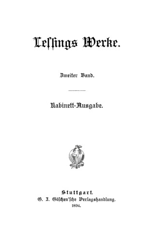 Lessings Werke: Band 2