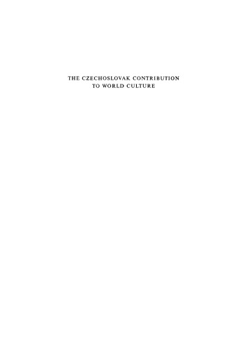 The Czechoslovak Contribution to World Culture