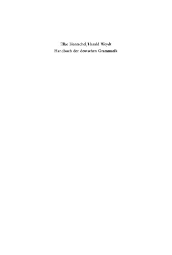Handbuch der deutschen Grammatik