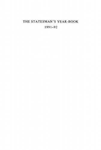 The Statesman's Yearbook: 1991–1992