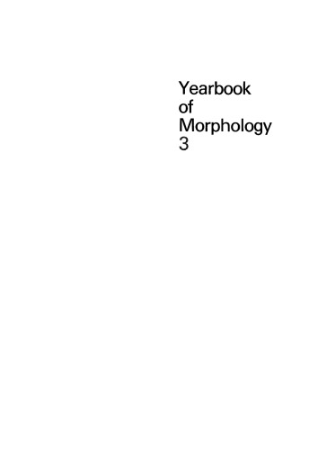 Yearbook of Morphology: Vol 3 1990