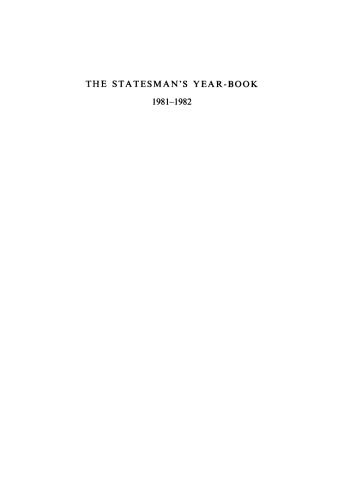 The Statesman's Yearbook: 1981–1982