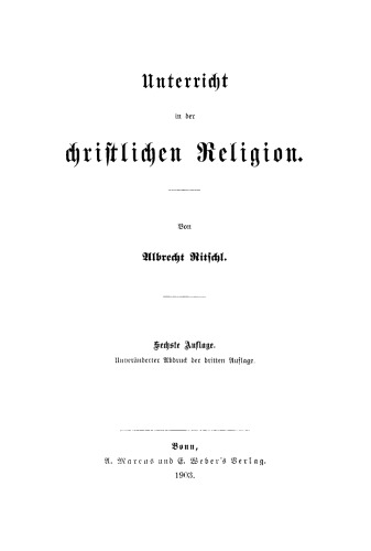 Unterricht in der christlichen Religion