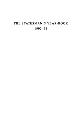 The Statesman's Yearbook: 1993–1994