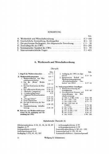 UWG: Lieferung 9 Einleitung