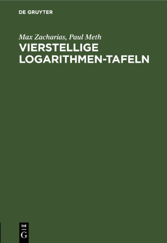Vierstellige Logarithmen-Tafeln