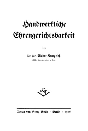 Handwerkliche Ehrengerichtsbarkeit