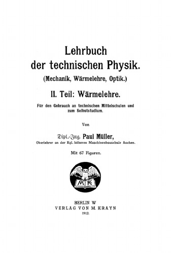 Lehrbuch der Technischen Physik: Teil 2 Wärmelehre