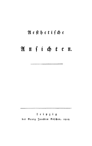Aesthetische Ansichten