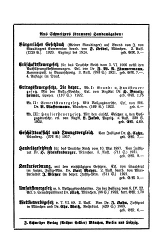 Goldbilanzen: Verordnung vom 28. Dezember 1923. Mit den Durchführungsbestimmungen vom 28. März 1924