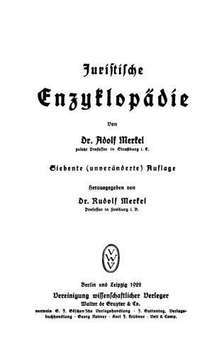 Juristische Enzyklopädie