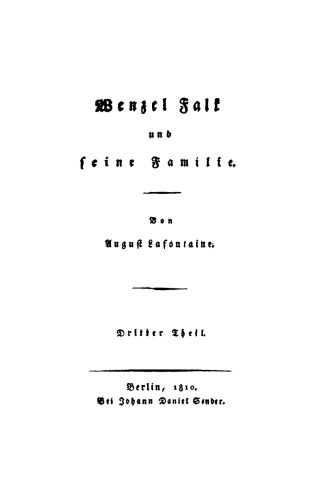 Wenzel Falk und seine Familie: Teil 3