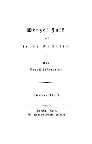 Wenzel Falk und seine Familie: Teil 2