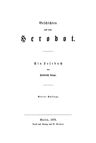 Geschichten aus dem Herodot: Ein Lesebuch