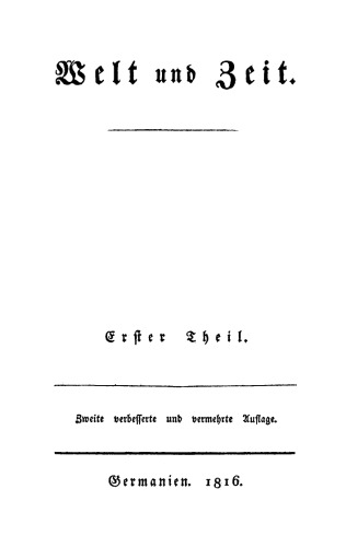 Welt und Zeit: Teil 1