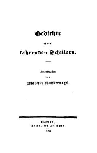 Gedichte eines fahrenden Schülers