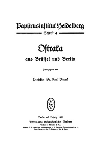 Ostraka aus Brüssel und Berlin