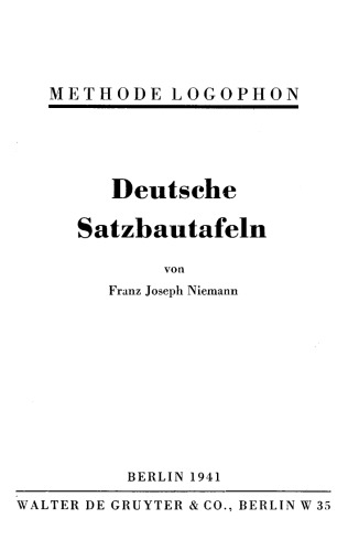 Methode Logophon – Deutsche Satzbautafeln