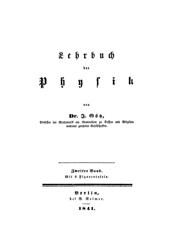 Lehrbuch der Physik: Band 2