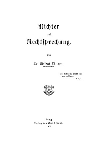 Richter und Rechtsprechung