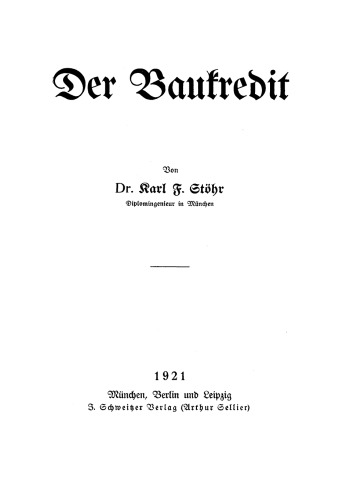 Der Baukredit