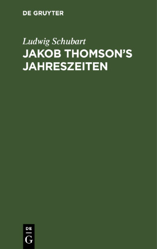 Jakob Thomson’s Jahreszeiten