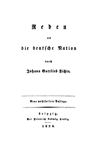 Reden an die deutsche Nation