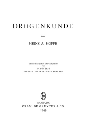 Drogenkunde
