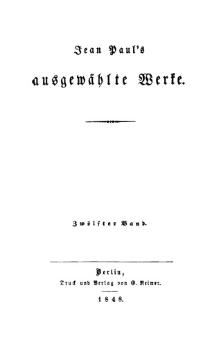 Jean Paul’s ausgewählte Werke: Band 12 Titan, Band 4
