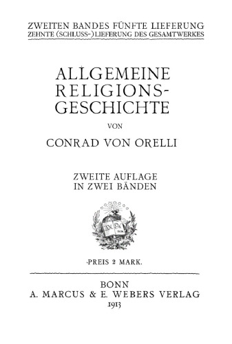 Allgemeine Religionsgeschichte: Band 2, Lieferung 5