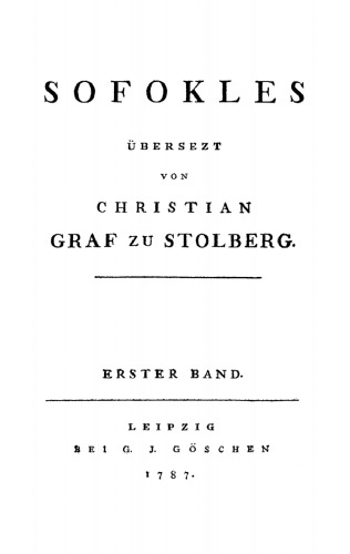 Sofokles: Band 1
