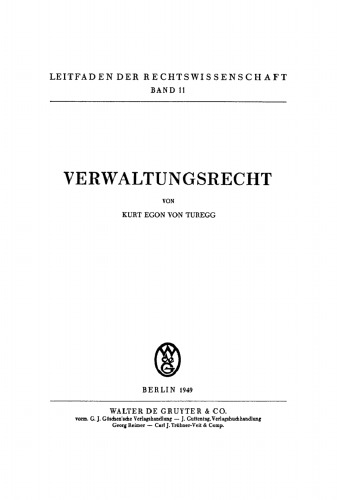 Verwaltungsrecht