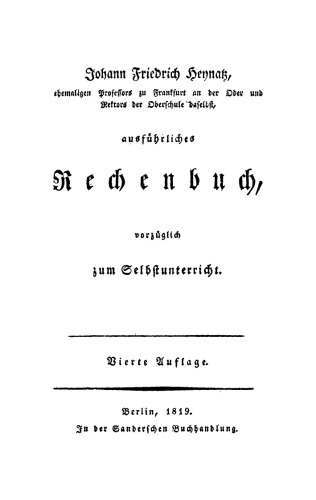 Ausführliches Rechenbuch