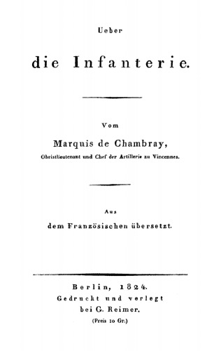 Ueber die Infanterie