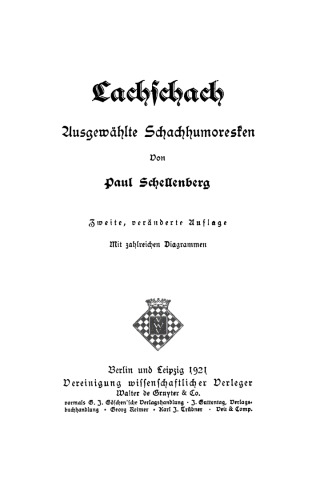 Lachschach: Ausgewählte Schachhumoresken