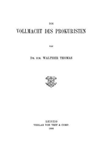 Die Vollmacht des Prokuristen