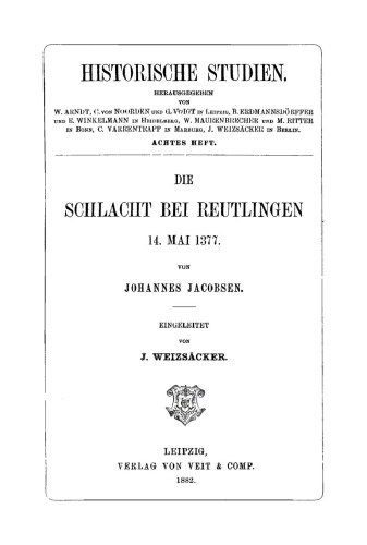 Die Schlacht bei Reutlingen: 14. Mai 1377
