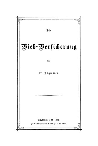 Die Vieh-Versicherung