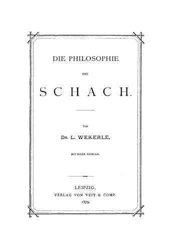 Die Philosophie des Schach