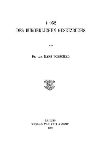 § 952 des Bürgerlichen Gesetzbuchs