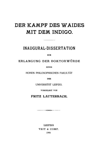 Der Kampf des Waides mit dem Indigo