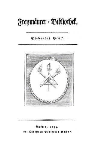 Freymäurer-Bibliothek: Stück 7