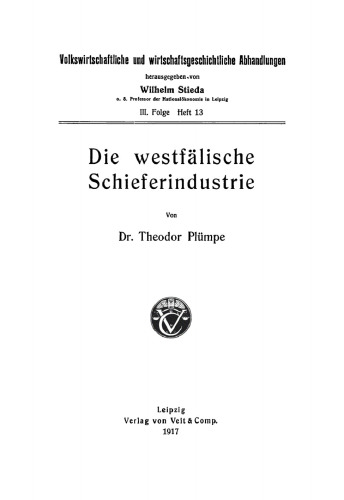 Die westfälische Schieferindustrie