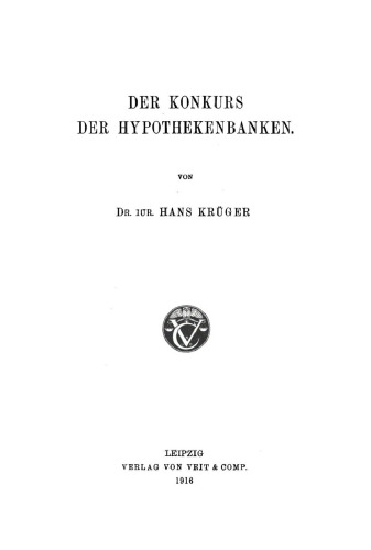 Der Konkurs der Hypothekenbanken