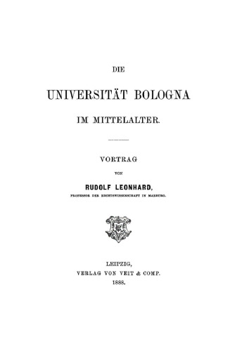 Die Universität Bologna im Mittelalter: Vortrag