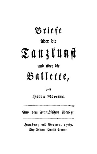 Briefe über die Tanzkunst und über die Ballette