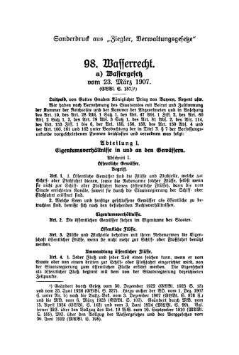 98. Wasserrecht