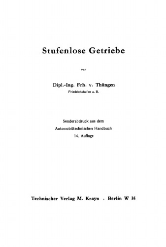 Stufenlose Getriebe